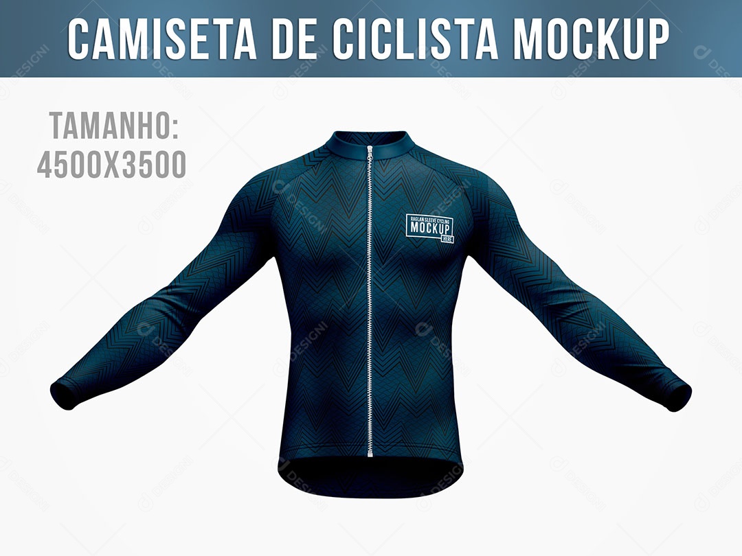 Camiseta de Ciclista Mockup PSD Editável