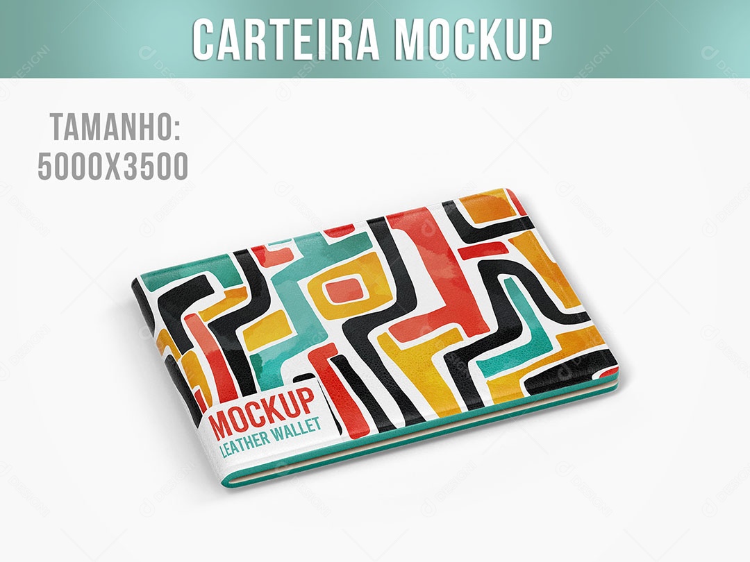 Carteira de Couro Mockup PSD Editável