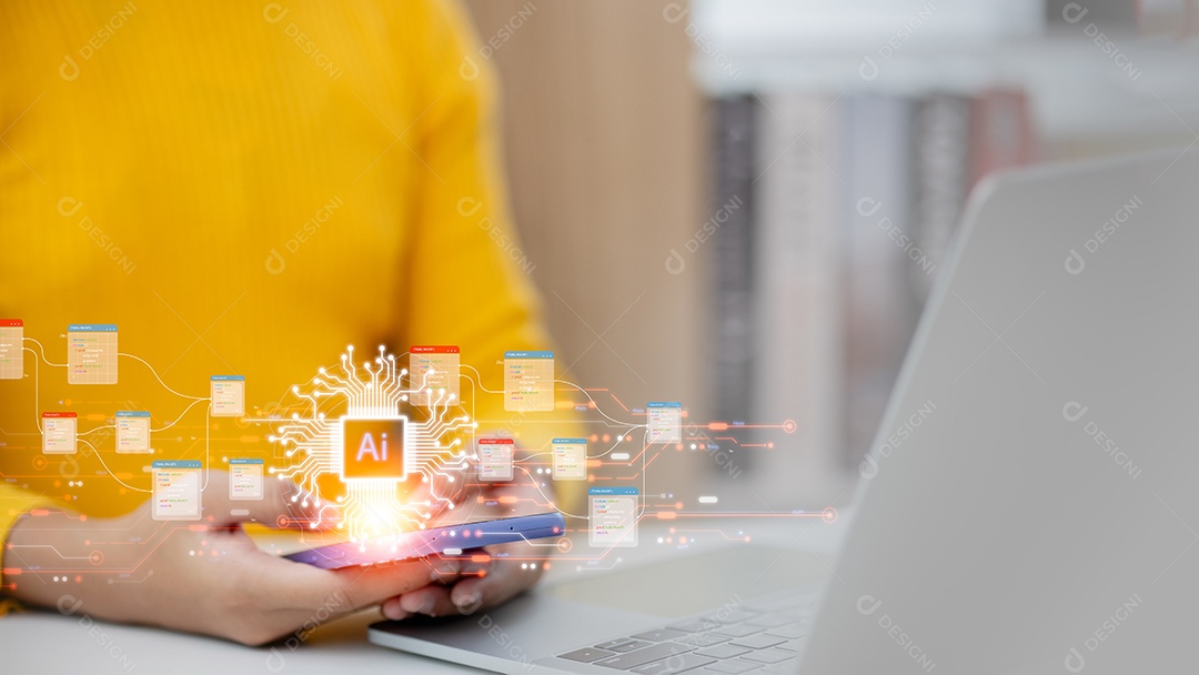 IA inteligência artificial entrando no prompt de comando para gerar algo tecnologia Ai Inteligência Artificial converse com IA