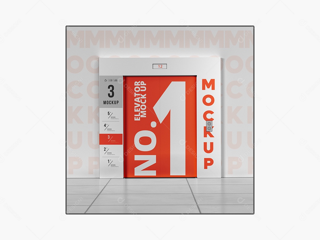 Elevador Mockup PSD Editável