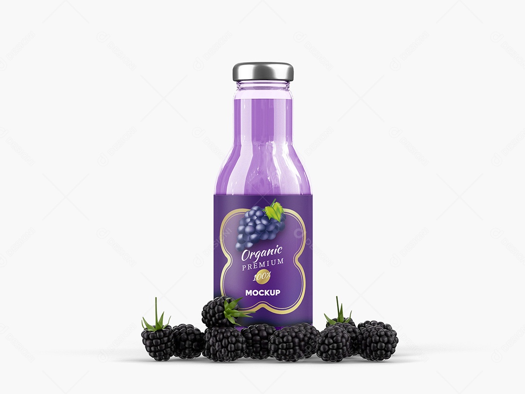 Garrafa de Suco Mockup PSD Editável