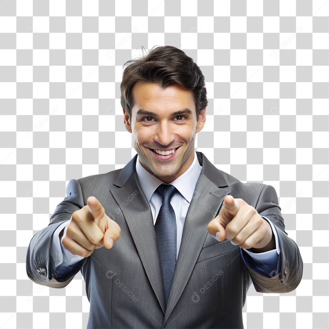 Homem de Terno Sorrindo PNG Transparente