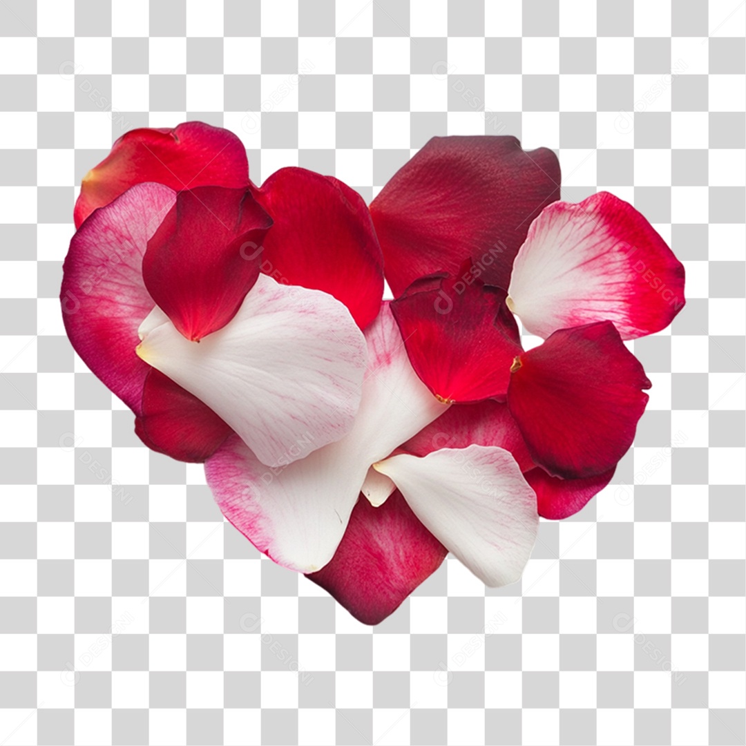 Elemento 3D Flores Rosas Pétalas PNG Transparente