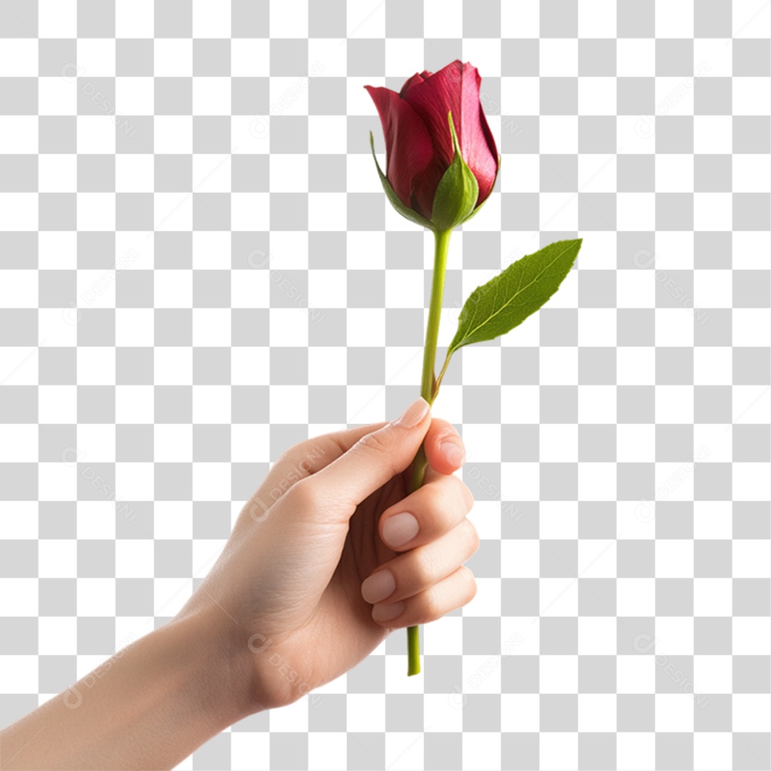 Elemento 3D Flores Rosas PNG Transparente