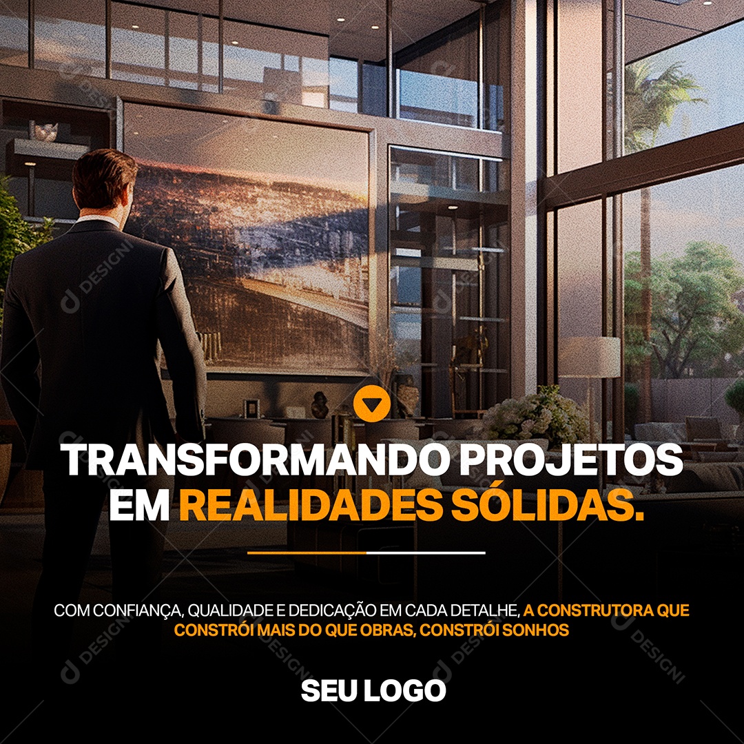 Construtora Transformando Projetos Em Realidades Social Media PSD Editável