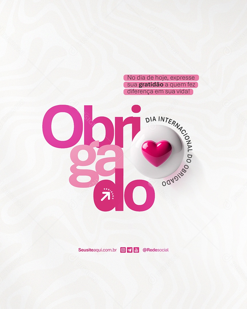 Dia do Obrigado 11 de Junho Social Media PSD Editável
