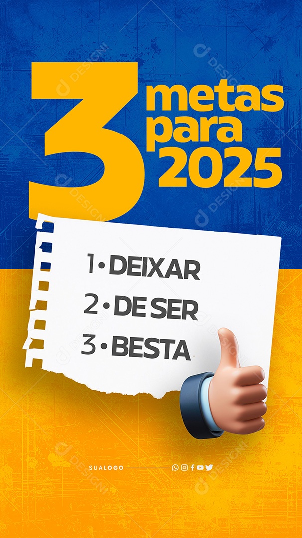 Story Metas para 2025 Social Media PSD Editável