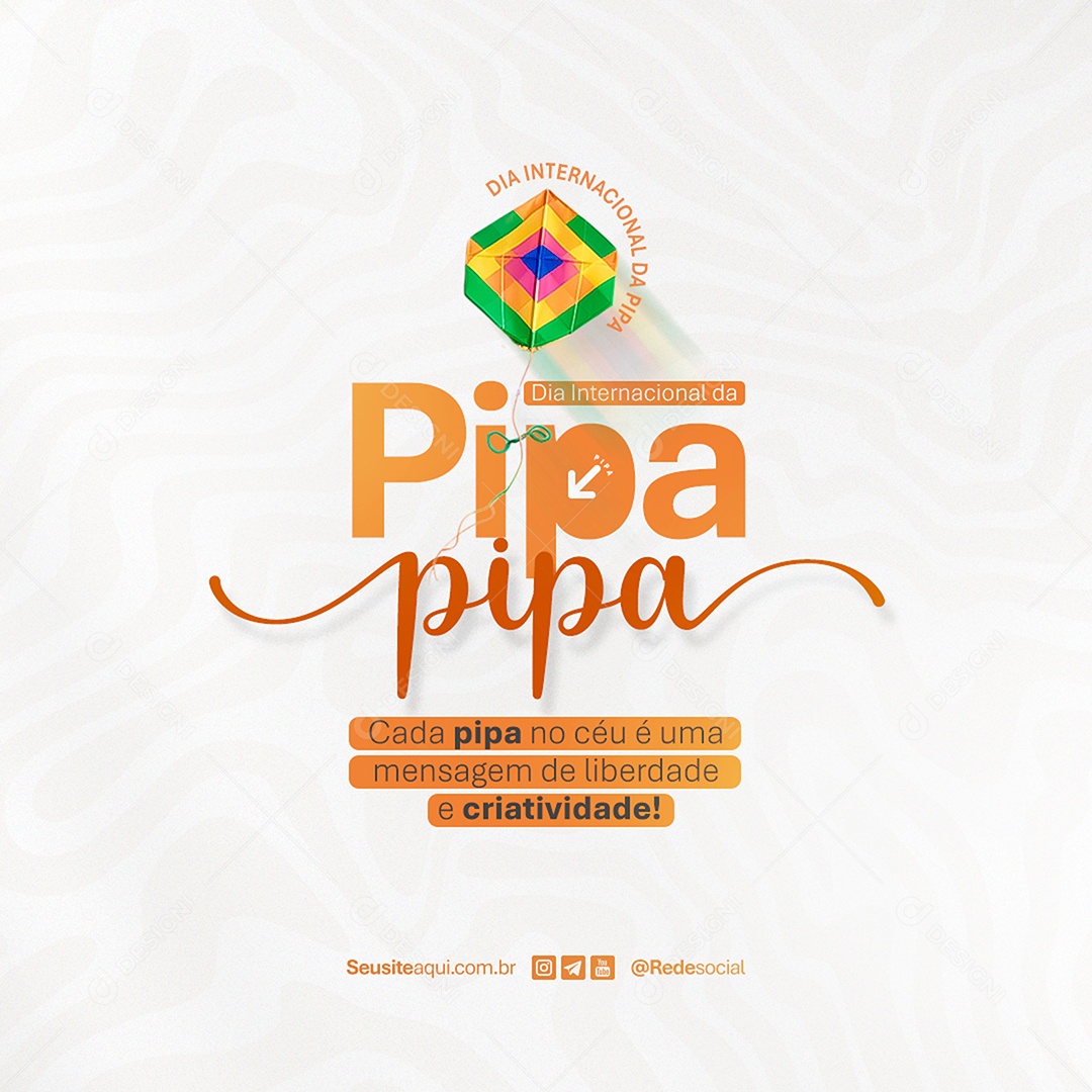 Dia da Pipa 29 de junho Social Media PSD Editável