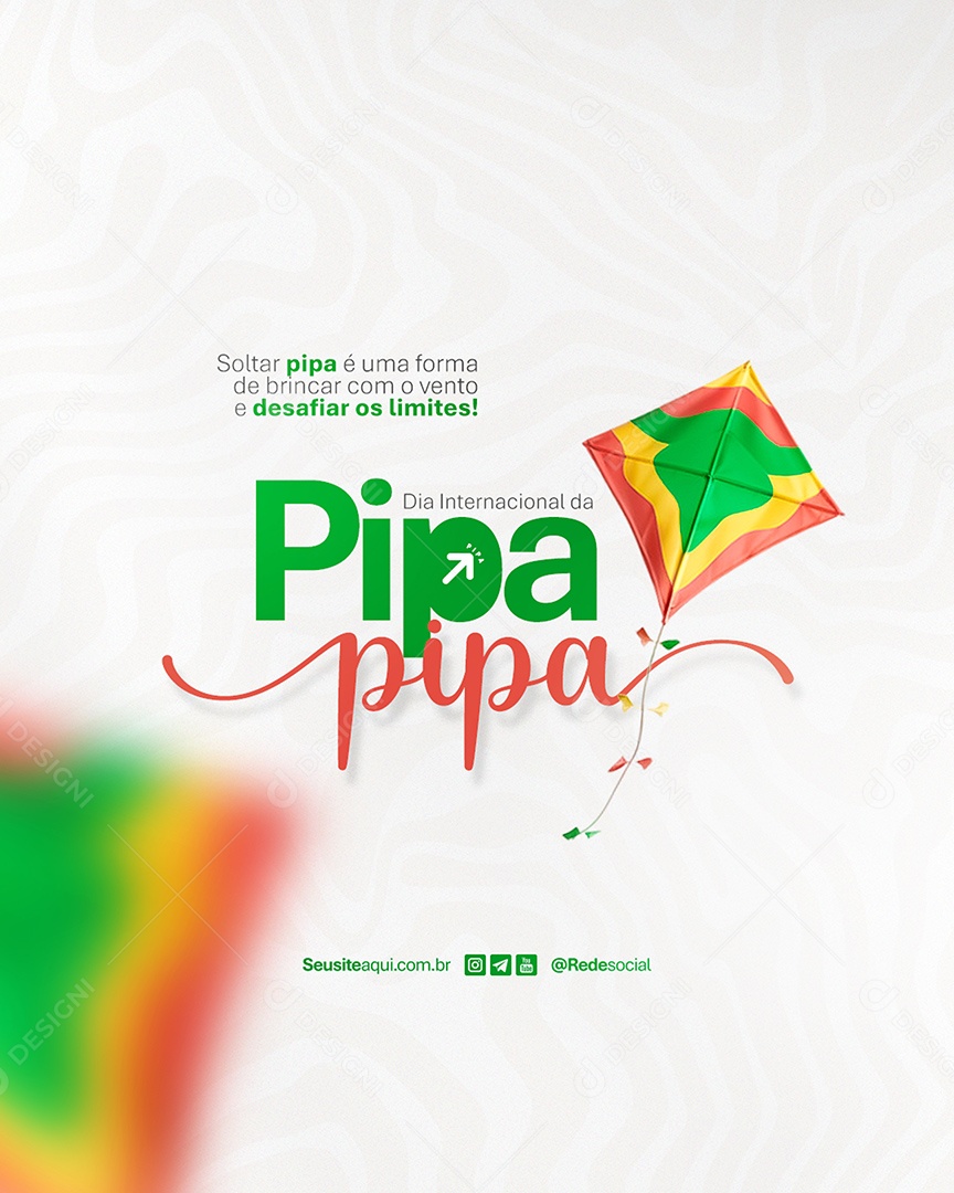 Dia da Pipa 29 de junho Social Media PSD Editável