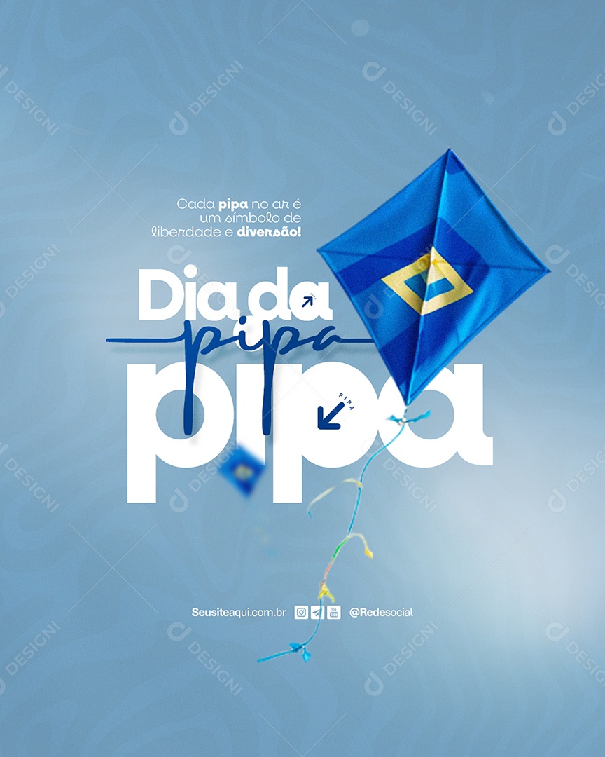 Dia da Pipa 29 de junho Social Media PSD Editável