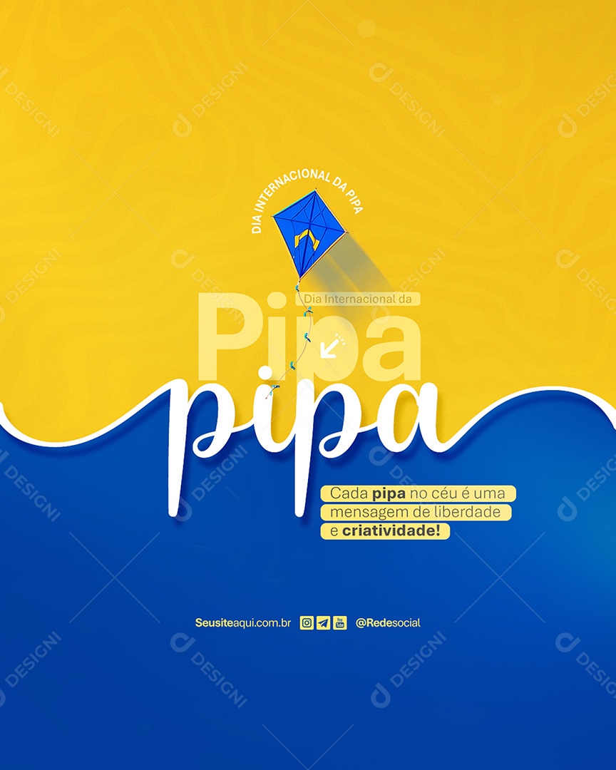 Dia da Pipa 29 de junho Social Media PSD Editável