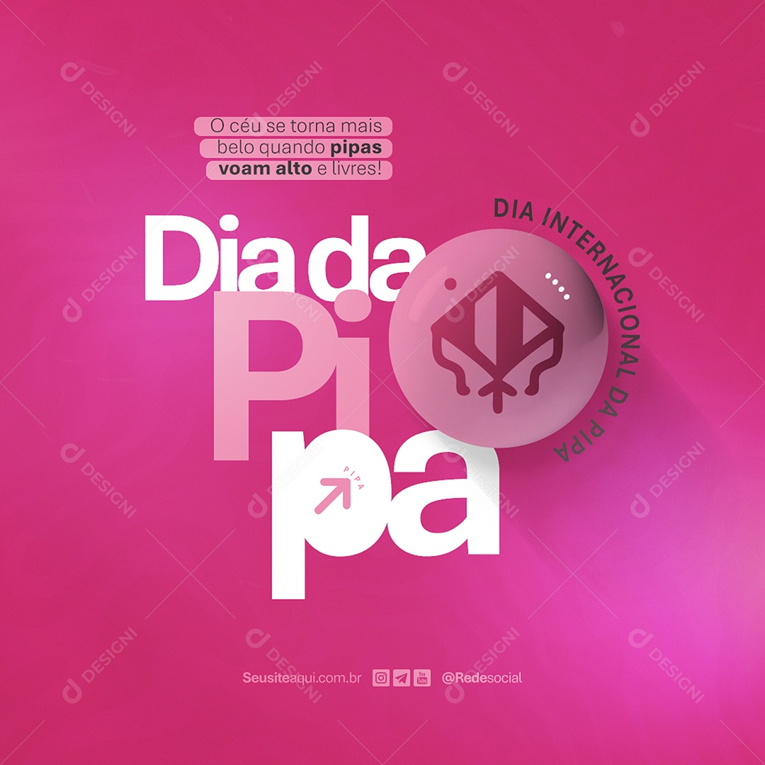 Social Media Dia da Pipa 29 de junho PSD Editável