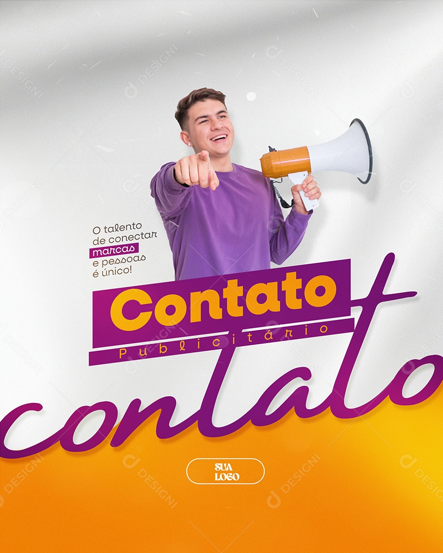 Dia do Contato Publicitário 21 de Outubro Social Media PSD Editável