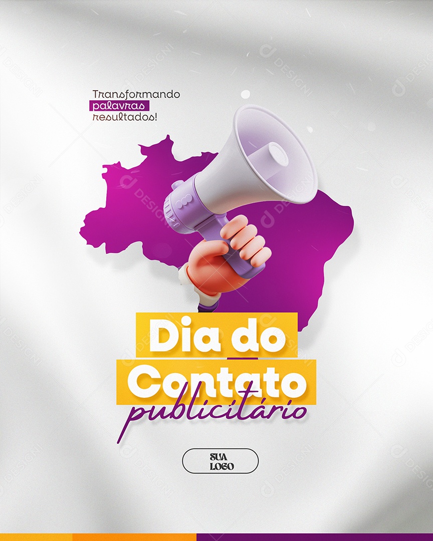 Parabéns Dia do Contato Publicitário 21 de Outubro Social Media PSD Editável