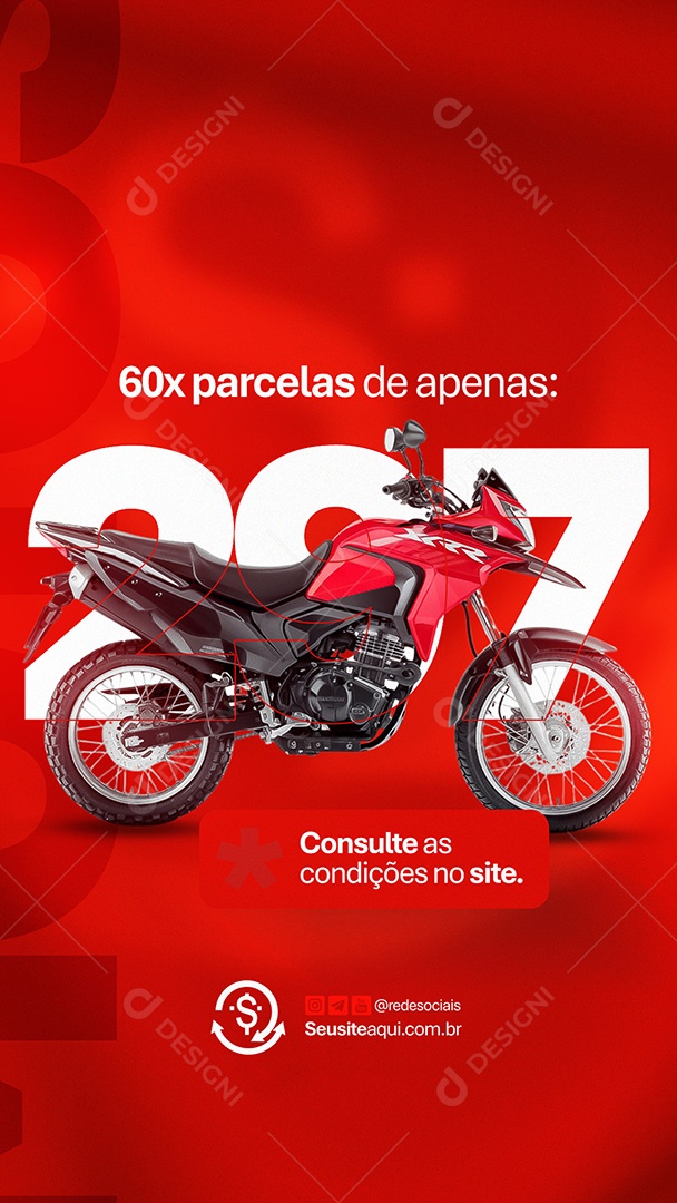 Story Concessionária 60 Parcelas Apenas Social Media PSD Editável