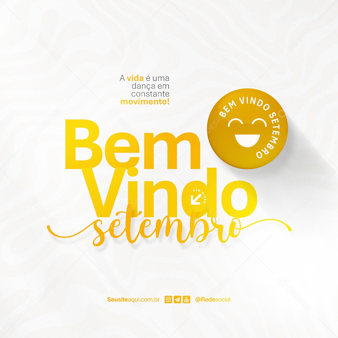 Story Bem Vindo Setembro Social Media PSD Editável