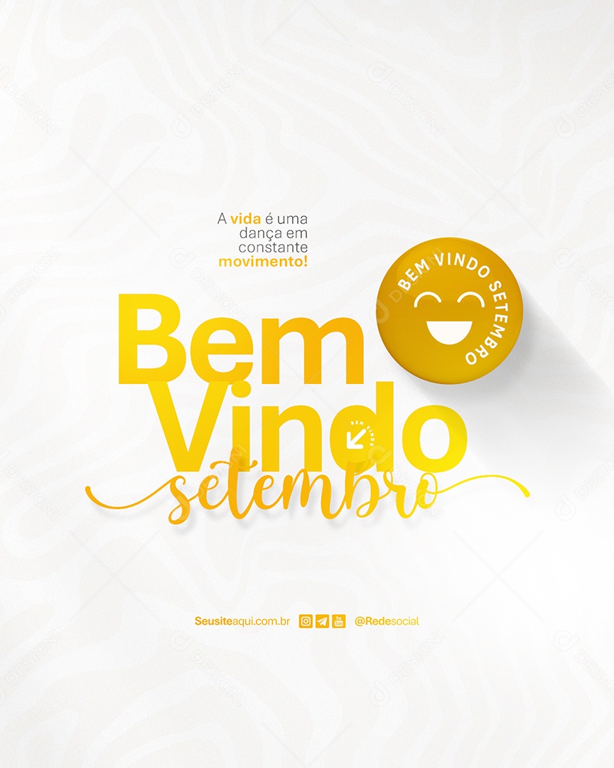 Story Bem Vindo Setembro Social Media PSD Editável