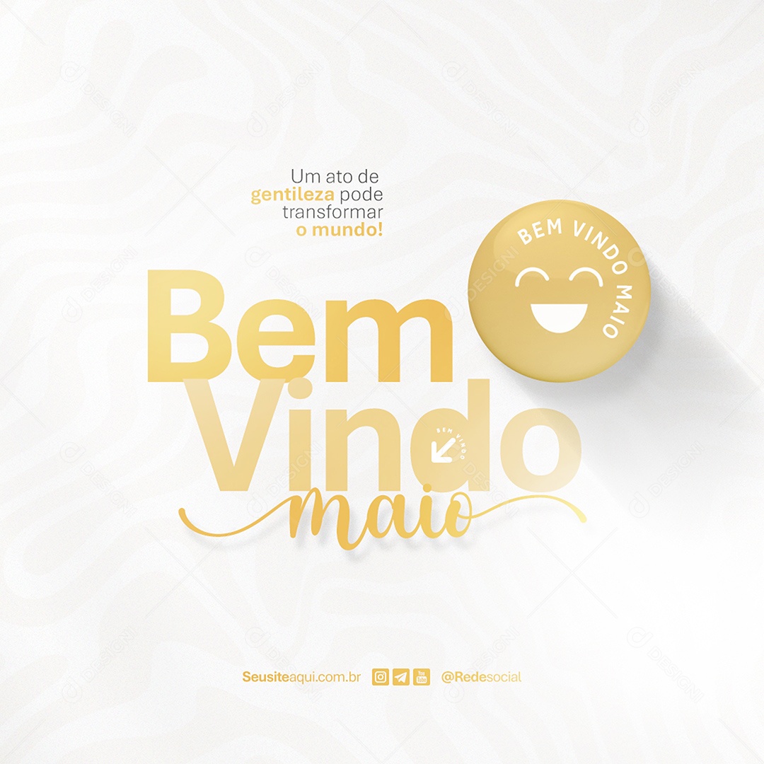 Bom Vindo Maio Social Media PSD Editável