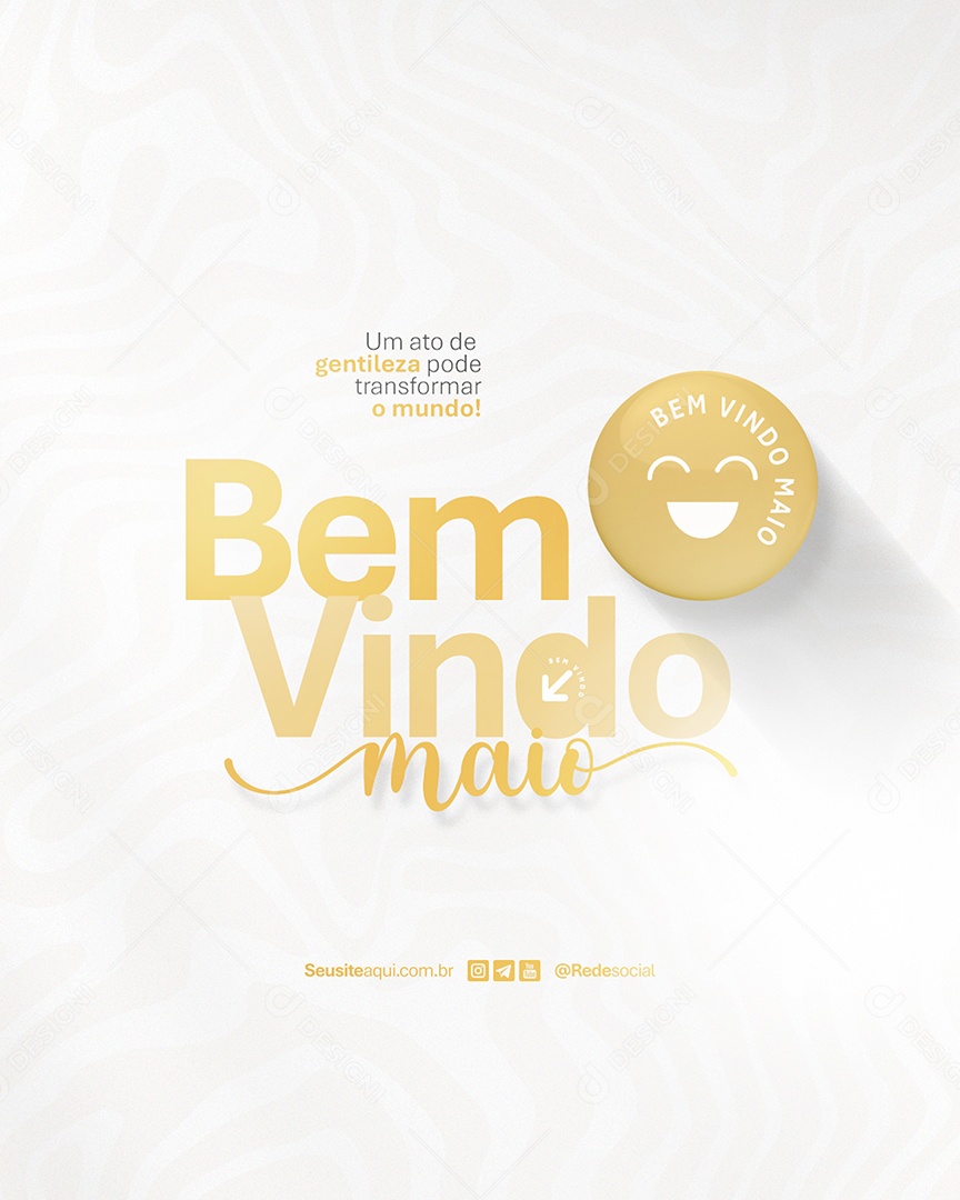 Bem Vindo Maio Social Media PSD Editável