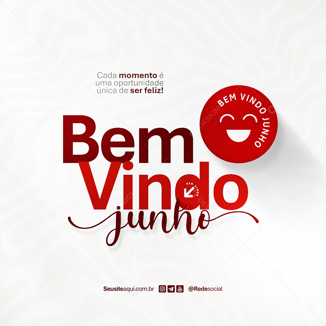 Bem Vindo Junho Social Media PSD Editável