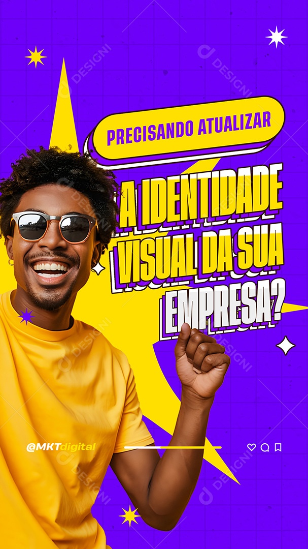 Story Marketing Digital Atualizar a Identidade Visual Social Media PSD Editável