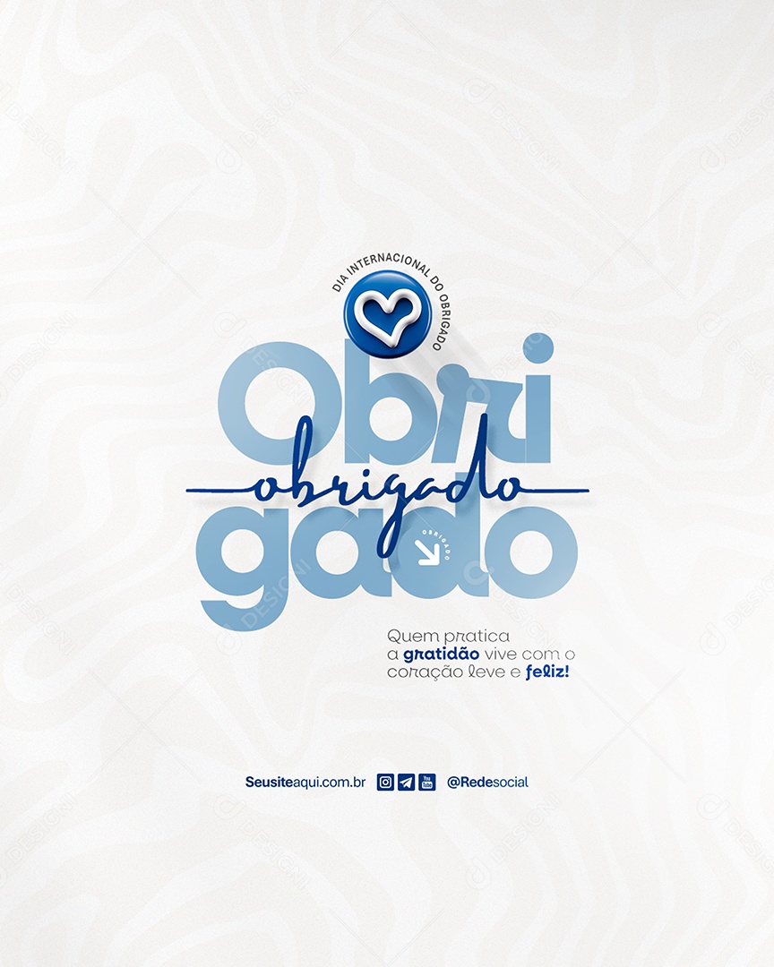 Dia do Obrigado 11 de Junho Social Media PSD Editável