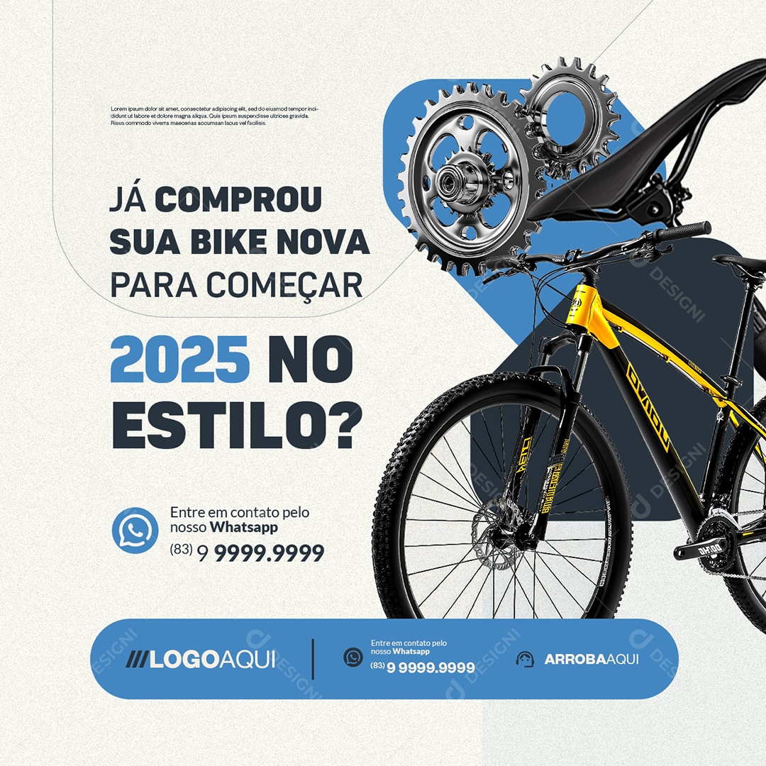 Bicicletaria Bicicleta Já Comprou Sua Bike Nova Social Media PSD Editável