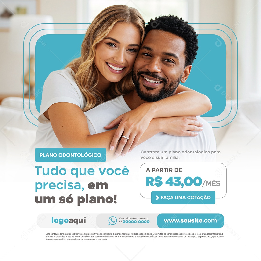 Plano Odontológico Tudo Que Você Precisa Social Media PSD Editável
