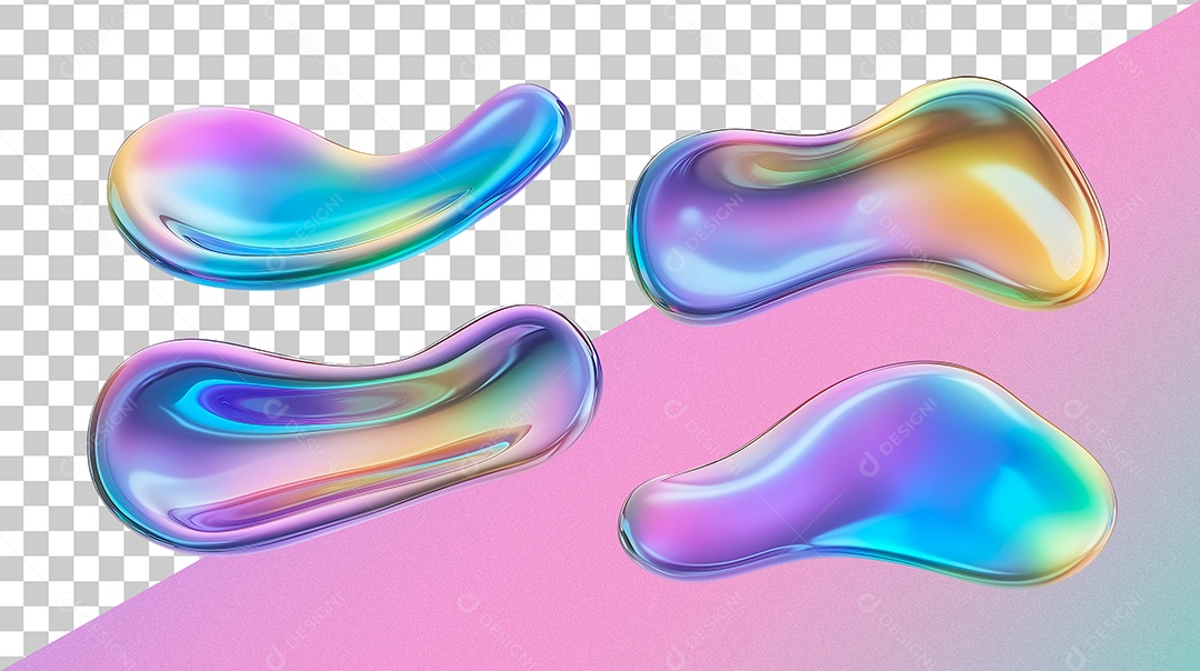 Elementos Holográficos Fluídos 3D para Composição PSD