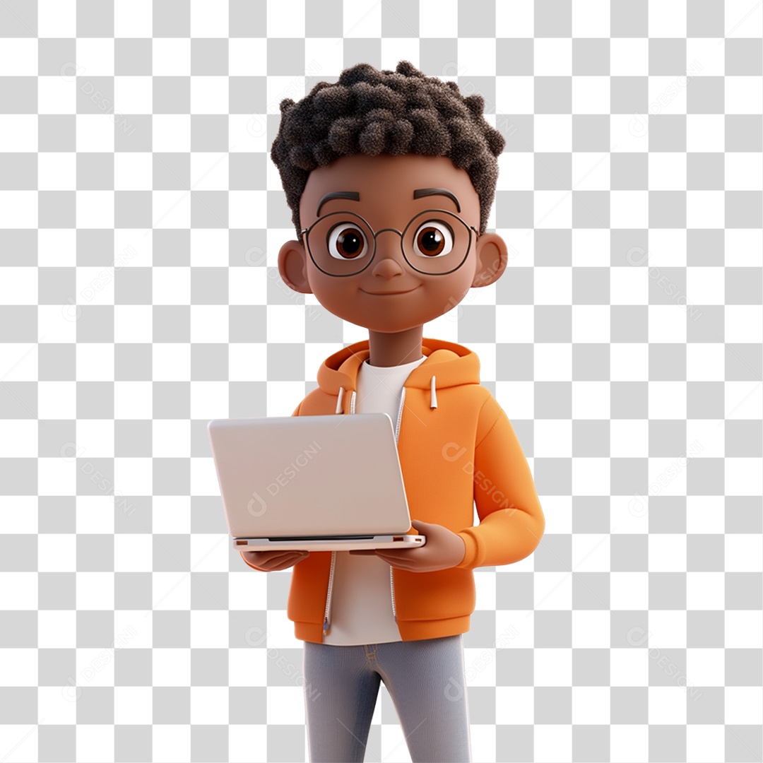 Personagem Jovem Estudante PNG Transparente