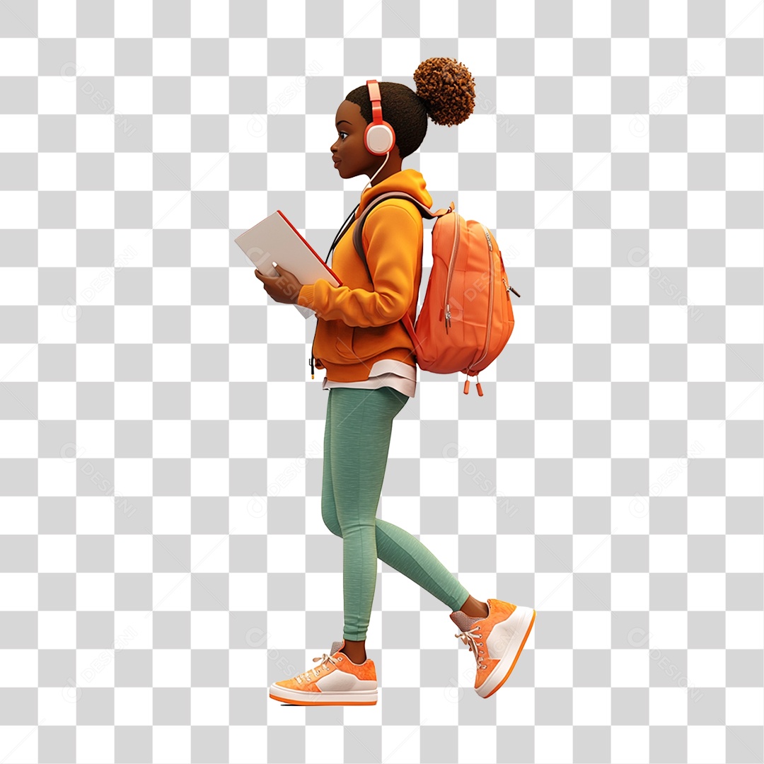 Personagem Estudante PNG Transparente