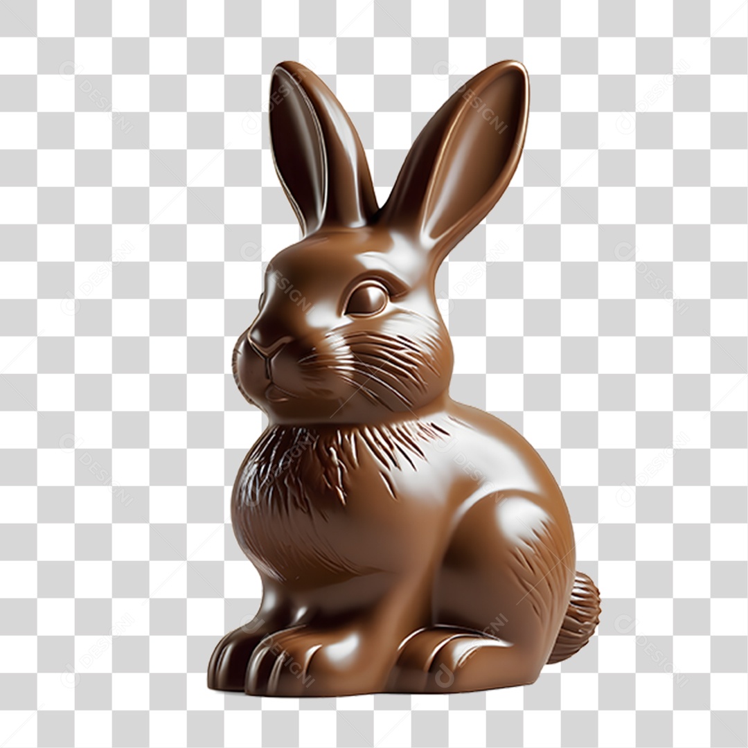 Coelho de Chocolate PNG Transparente