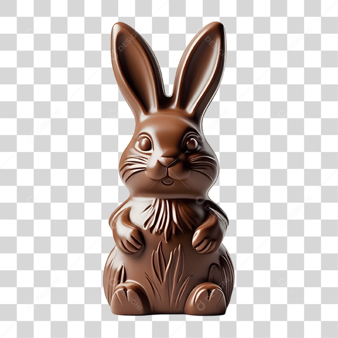 Coelho de Chocolate PNG Transparente
