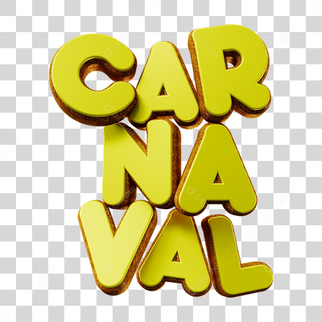 3D text Carnaval PNG Transparent