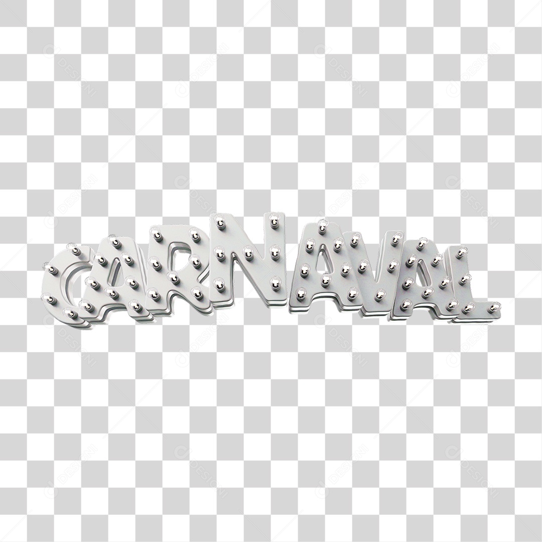 Texto 3D Carnaval PNG Transparente