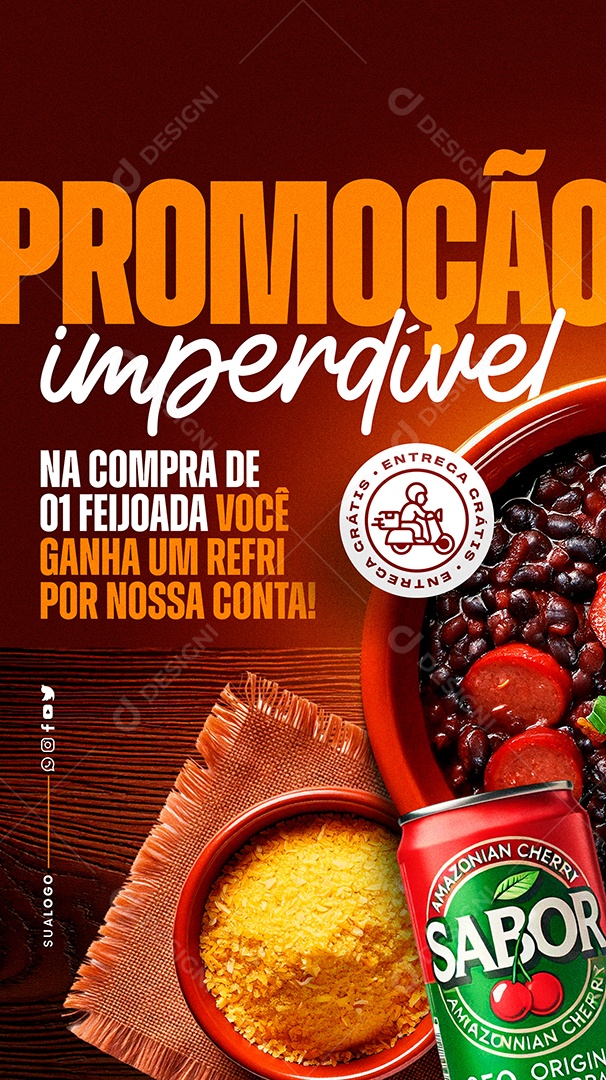 Story Feijoada Promoção Social Media PSD Editável