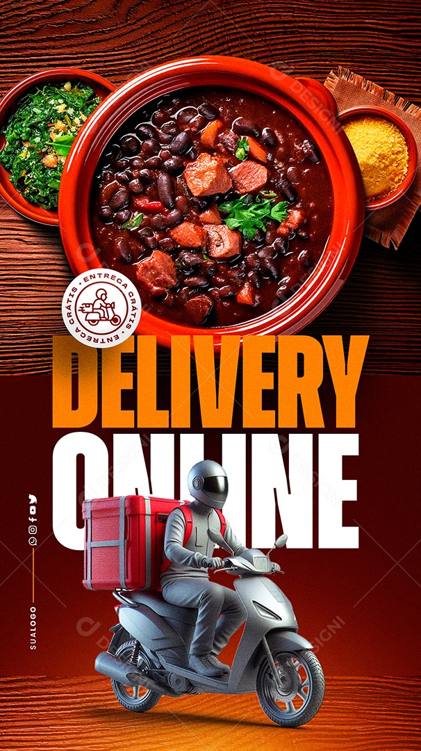Story Feijoada Delivery Social Media PSD Editável