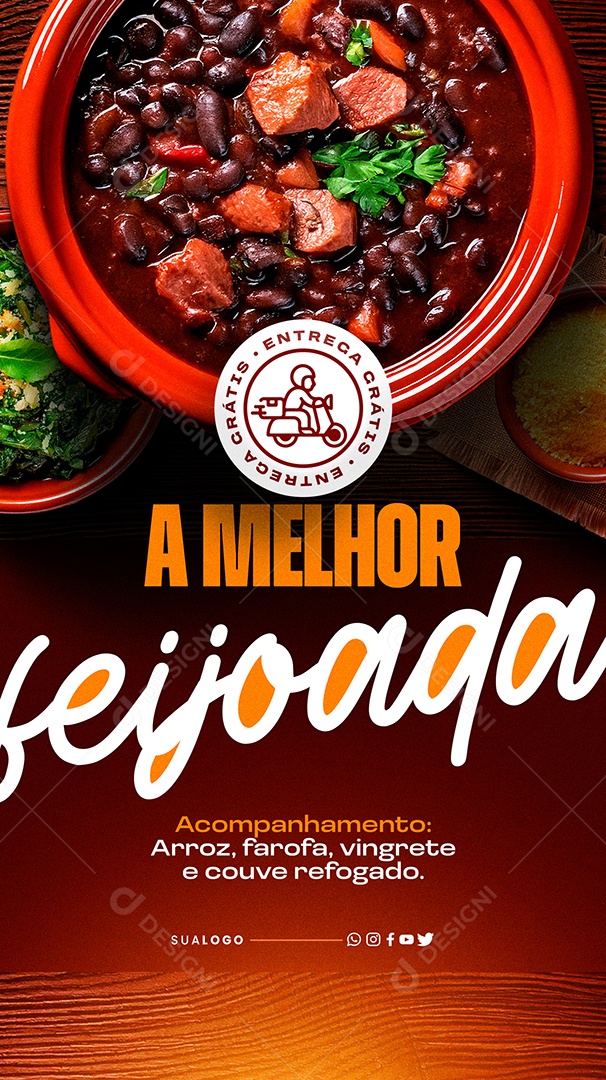 Story Feijoada Delivery Social Media PSD Editável
