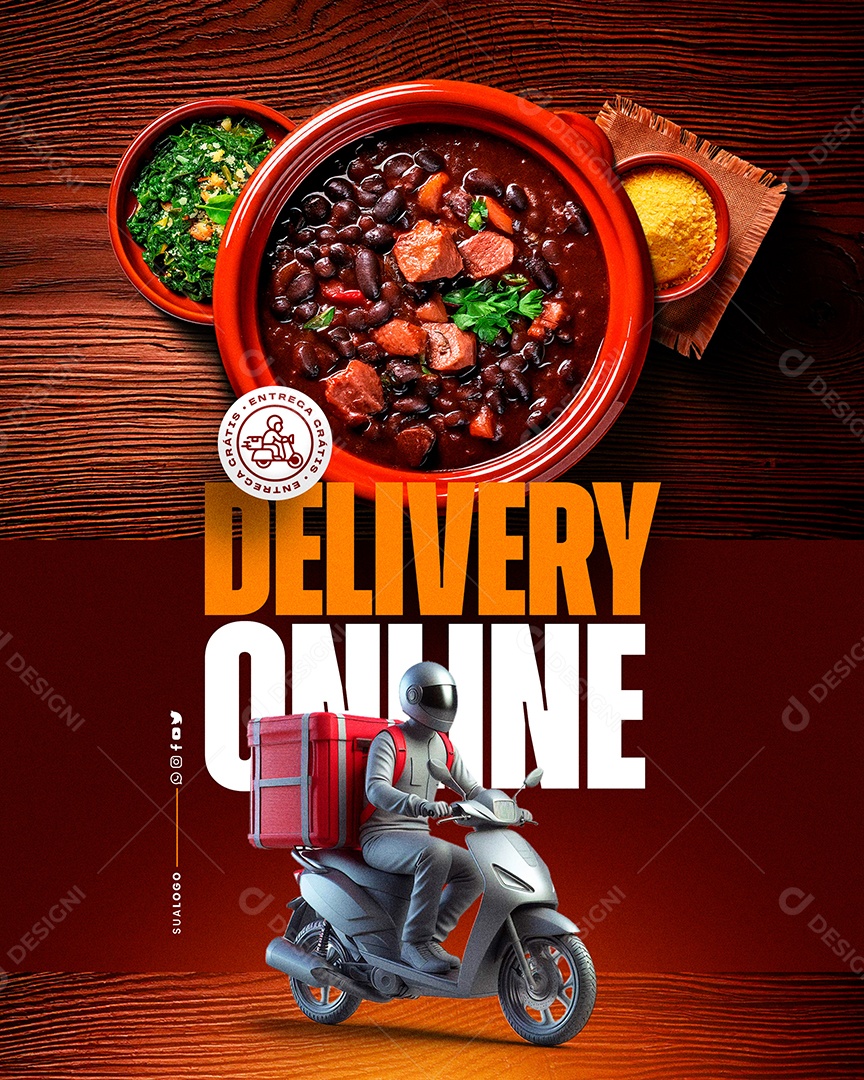 Feijoada Delivery Social Media PSD Editável