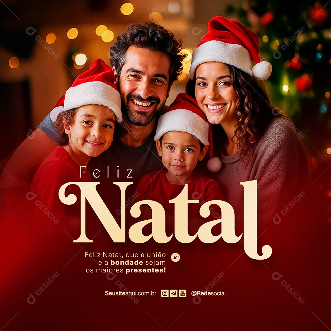 Merry Christmas The Union and the Goodness Be The Greatest Social Media PSD Gifts Editable