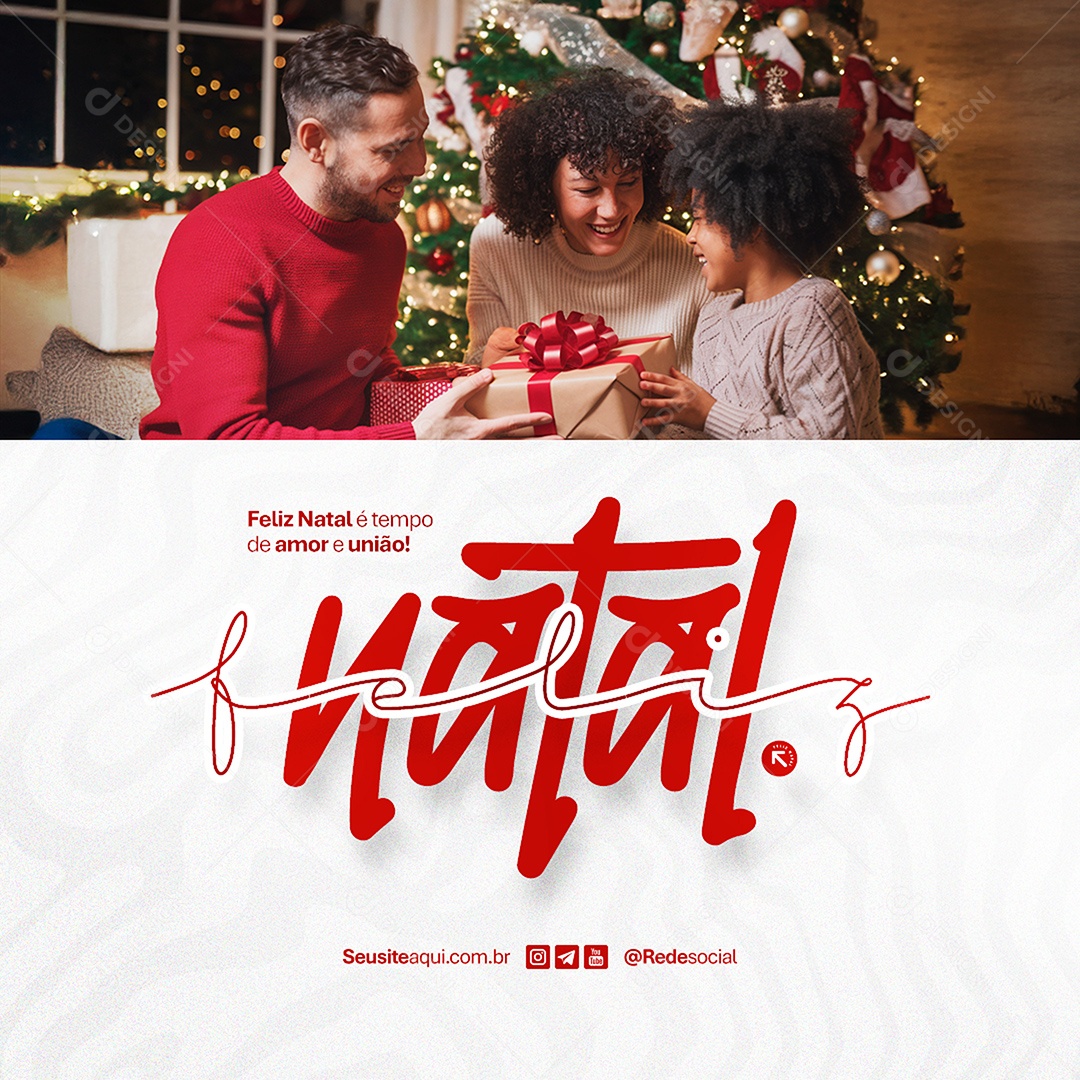 Merry Christmas is Time of Love and Social Union Media PSD Editable
