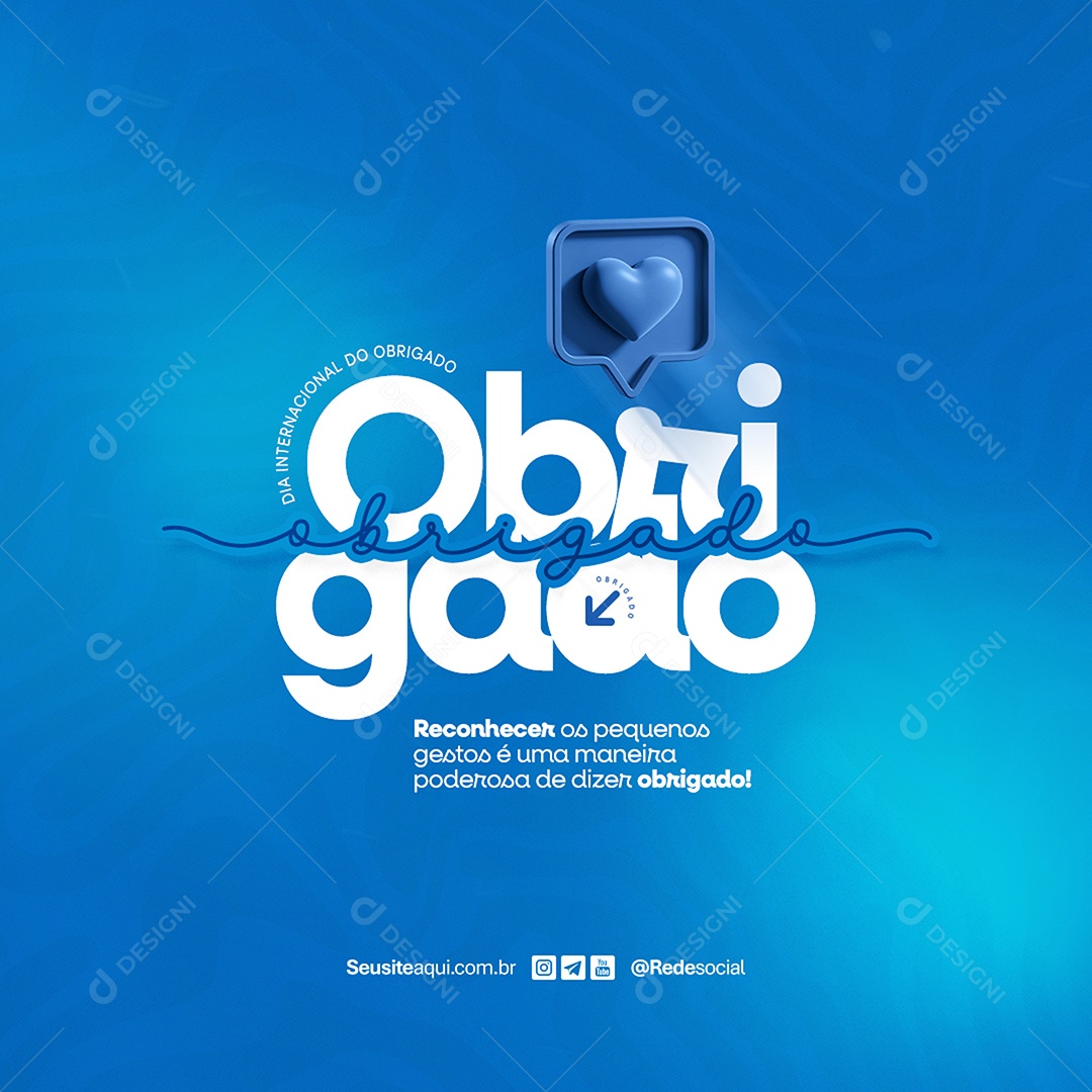 Dia do Obrigado 11 de Junho Social Media PSD Editável