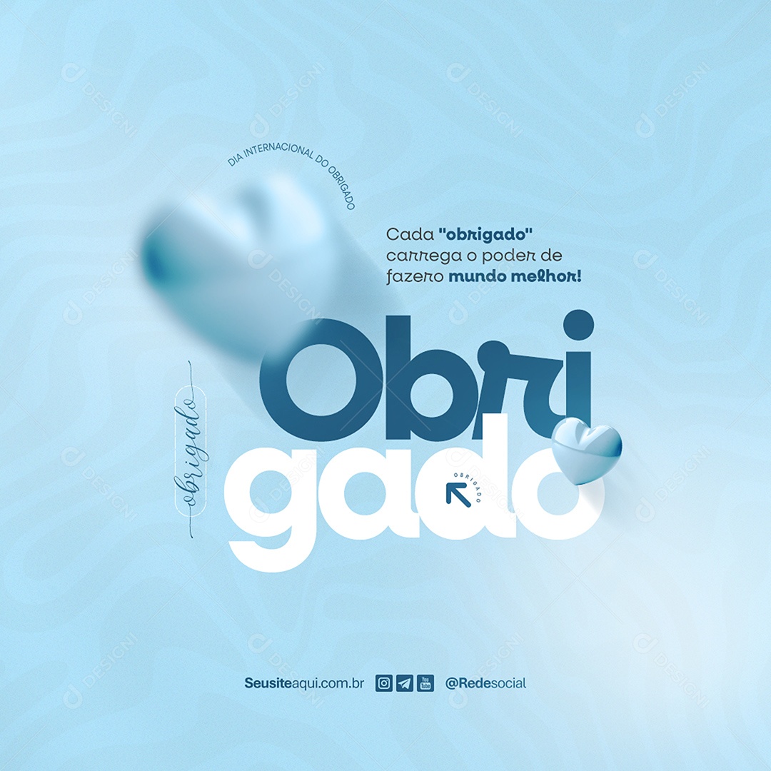 Dia do Obrigado 11 de Junho Social Media PSD Editável