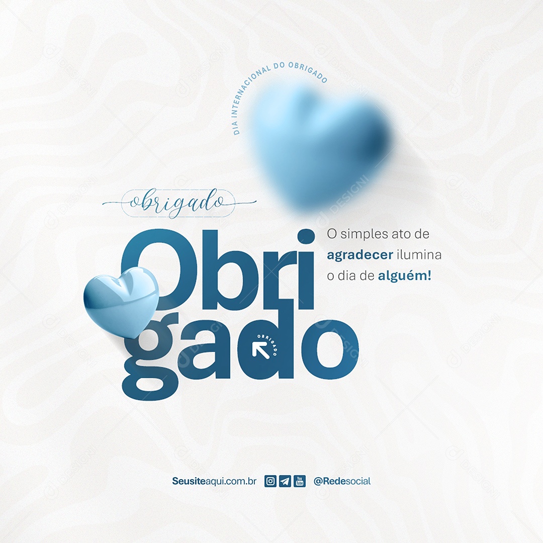 Social Media Dia do Obrigado 11 de Junho PSD Editável