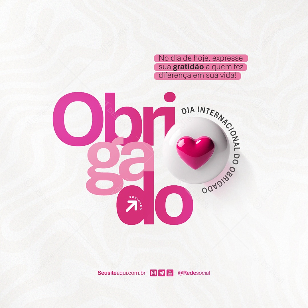 Dia do Obrigado 11 de Junho Social Media PSD Editável