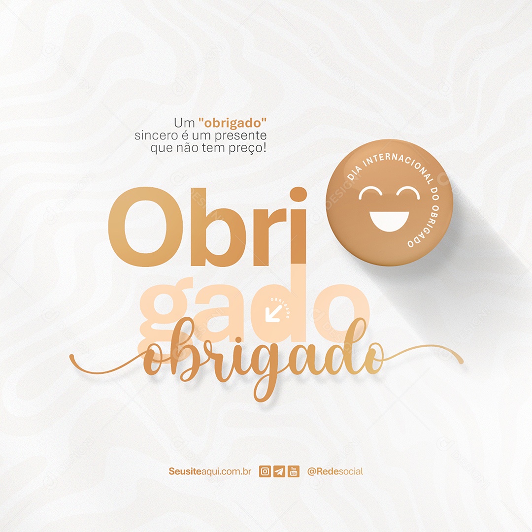Social Media Dia do Obrigado 11 de Junho PSD Editável