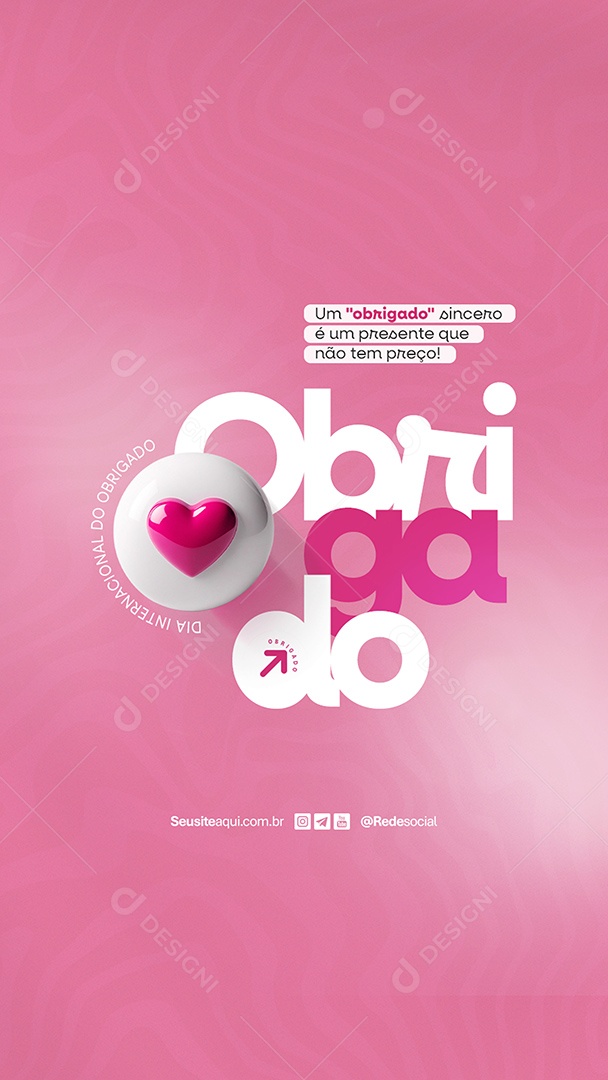 Story Dia do Obrigado 11 de Junho Social Media PSD Editável