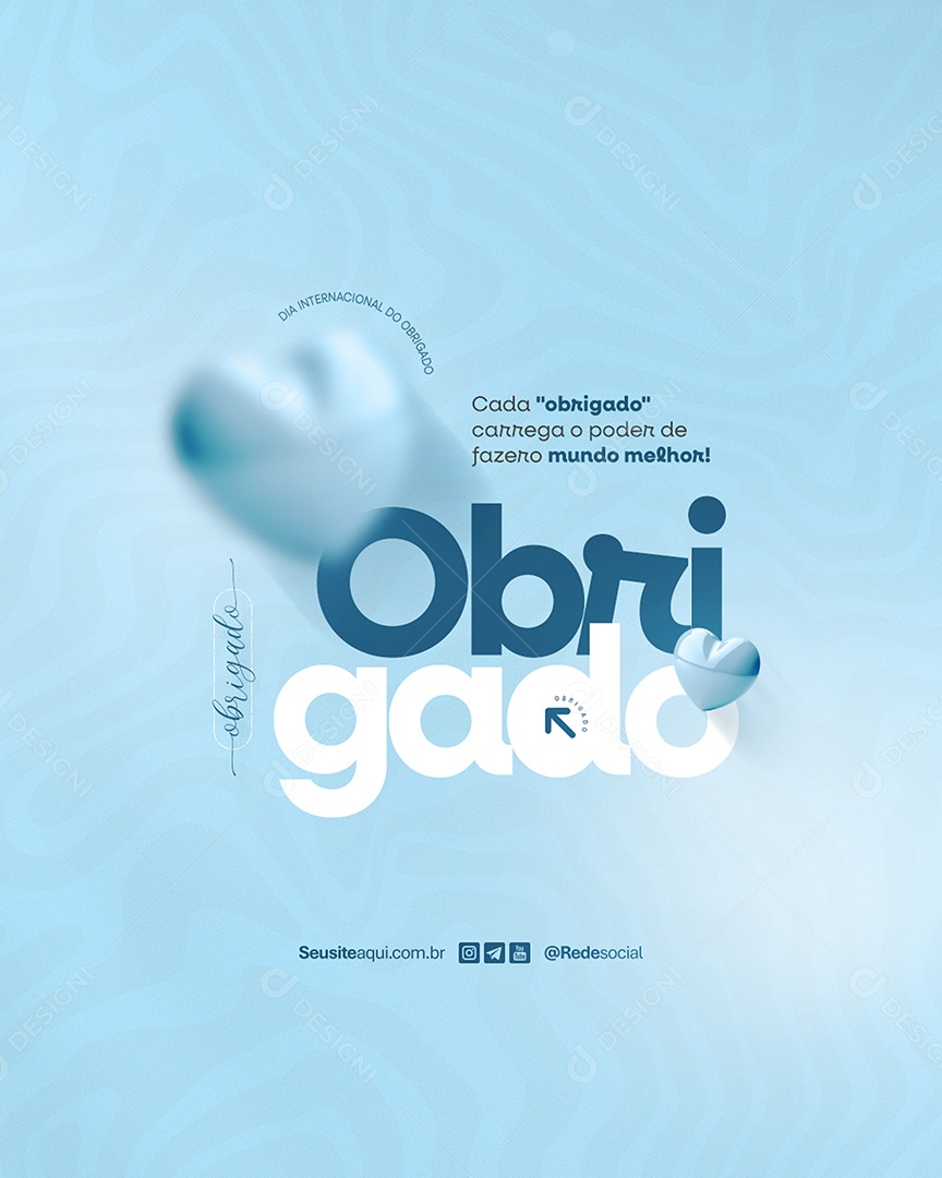 Social Media Dia do Obrigado 11 de Junho PSD Editável