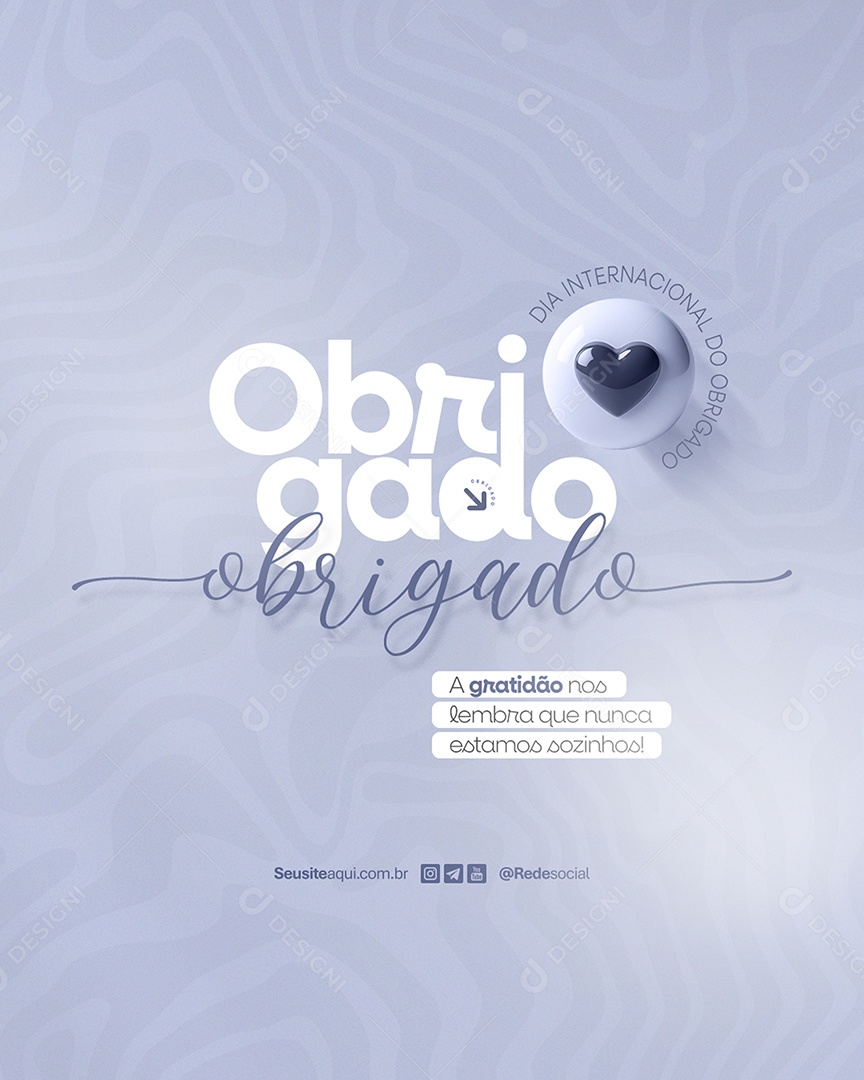 Dia do Obrigado 11 de Junho Social Media PSD Editável