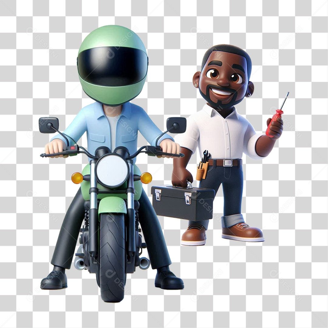 homens pixar mecanico moto